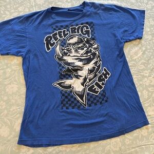 Vintage 90s Blue Reel Big Fish Ska Band T-shirt Size Large